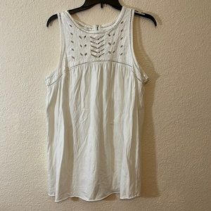 Promod white sleeveless blouse